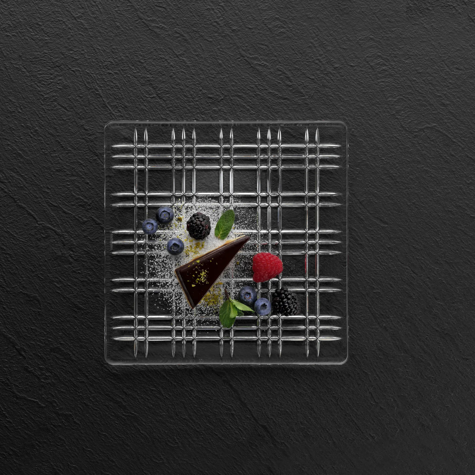 Square plate 21 x 21 cm, clear Nachtmann