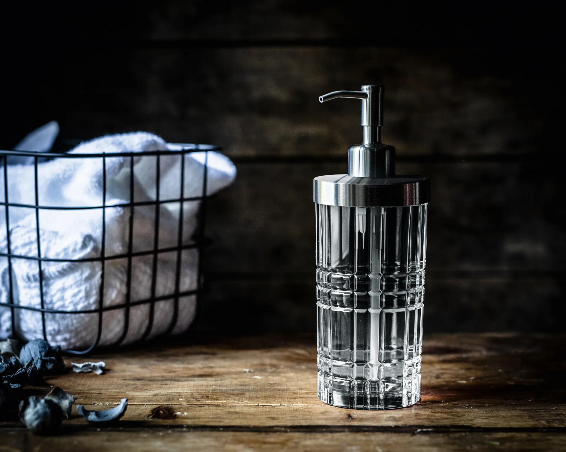 Square soap dispenser 21.5 cm, Clear Nachtmann