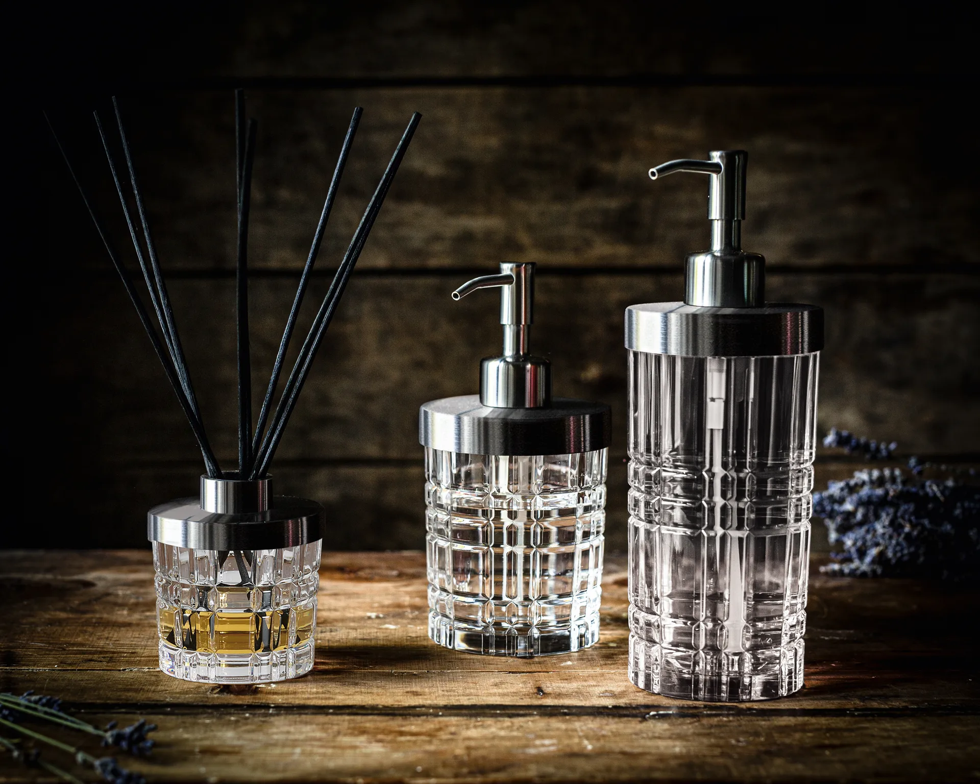 Square soap dispenser 21.5 cm, Clear Nachtmann