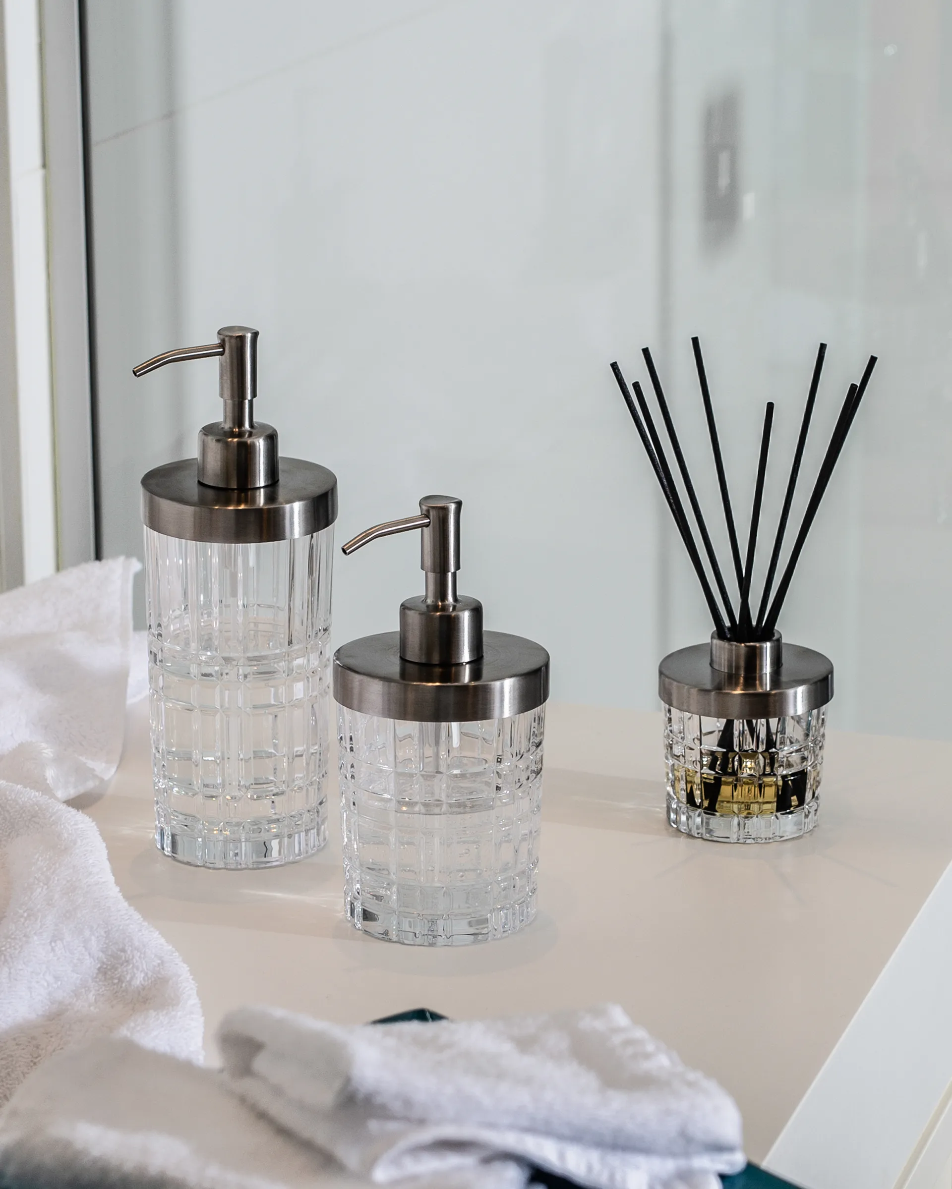 Square soap dispenser 21.5 cm, Clear Nachtmann