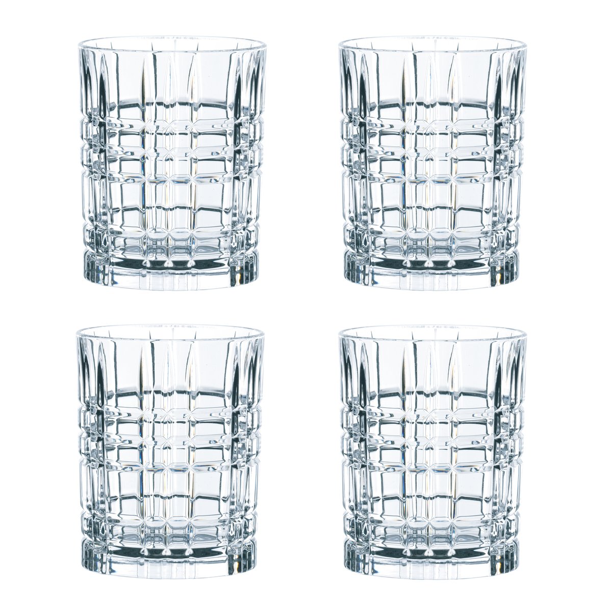 Nachtmann Square whisky glass 34 cl 4-pack 34 cl | Scandinavian Design | Transparent