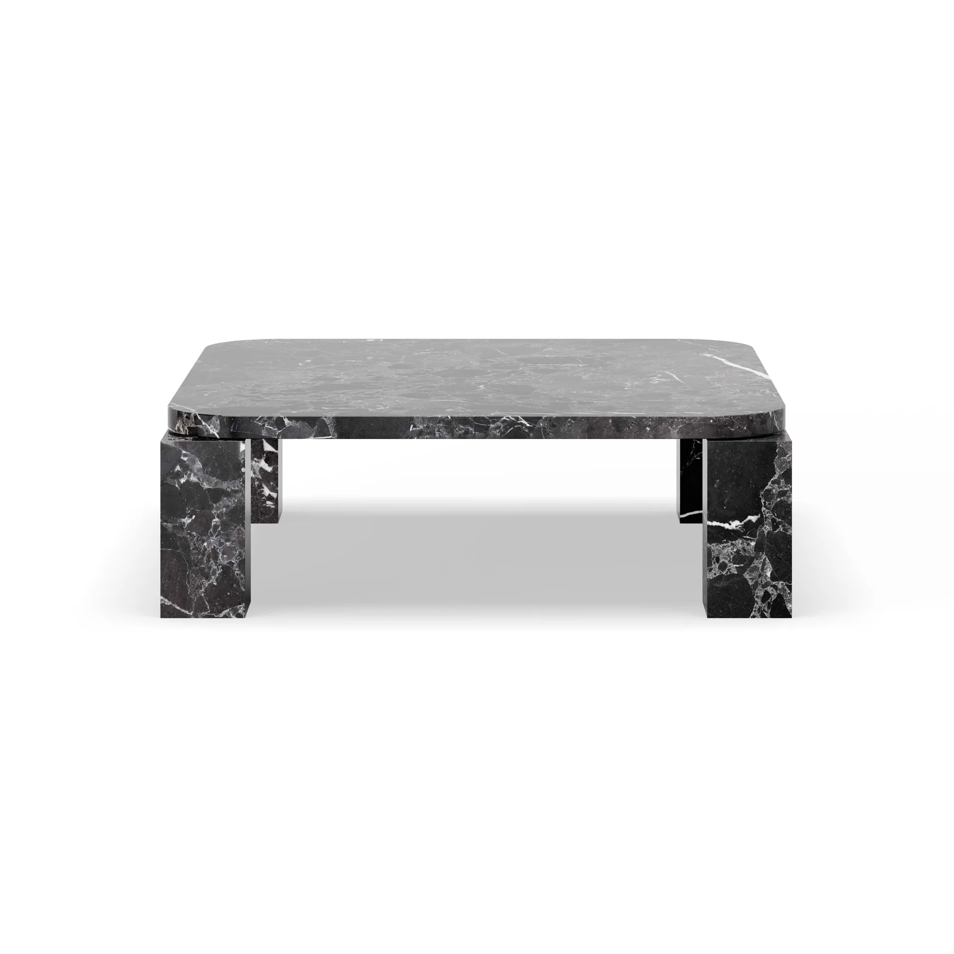 Atlas coffee table 82x82 cm, Costa Black marble New Works