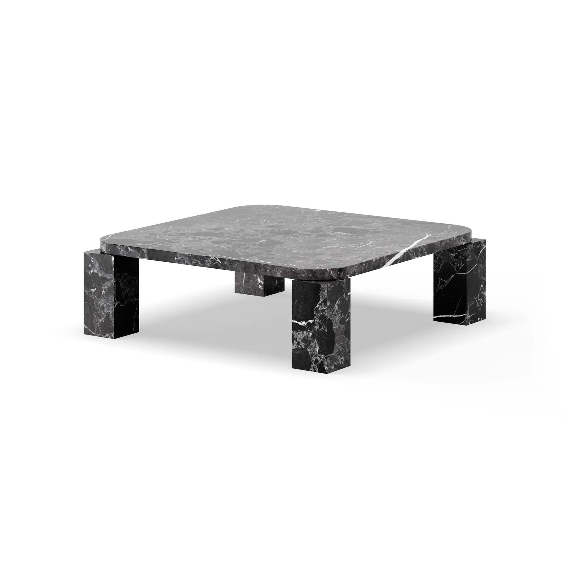 Atlas coffee table 82x82 cm, Costa Black marble New Works