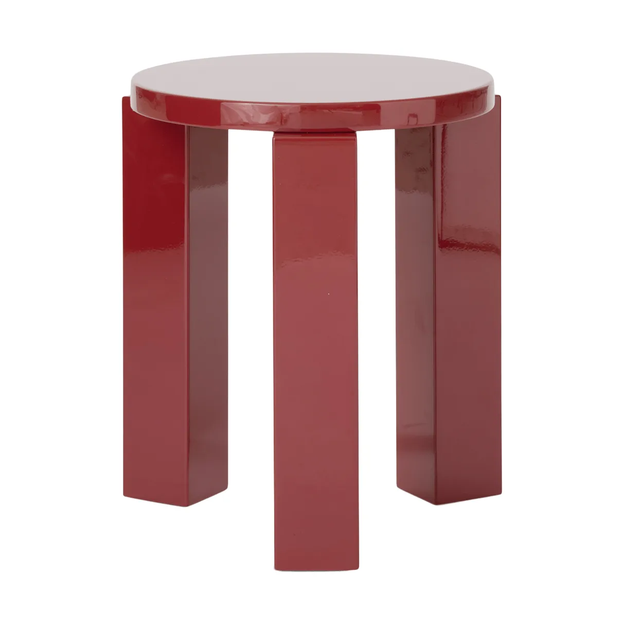 Atlas round stool, Burgundy, Ø36x44 cm New Works