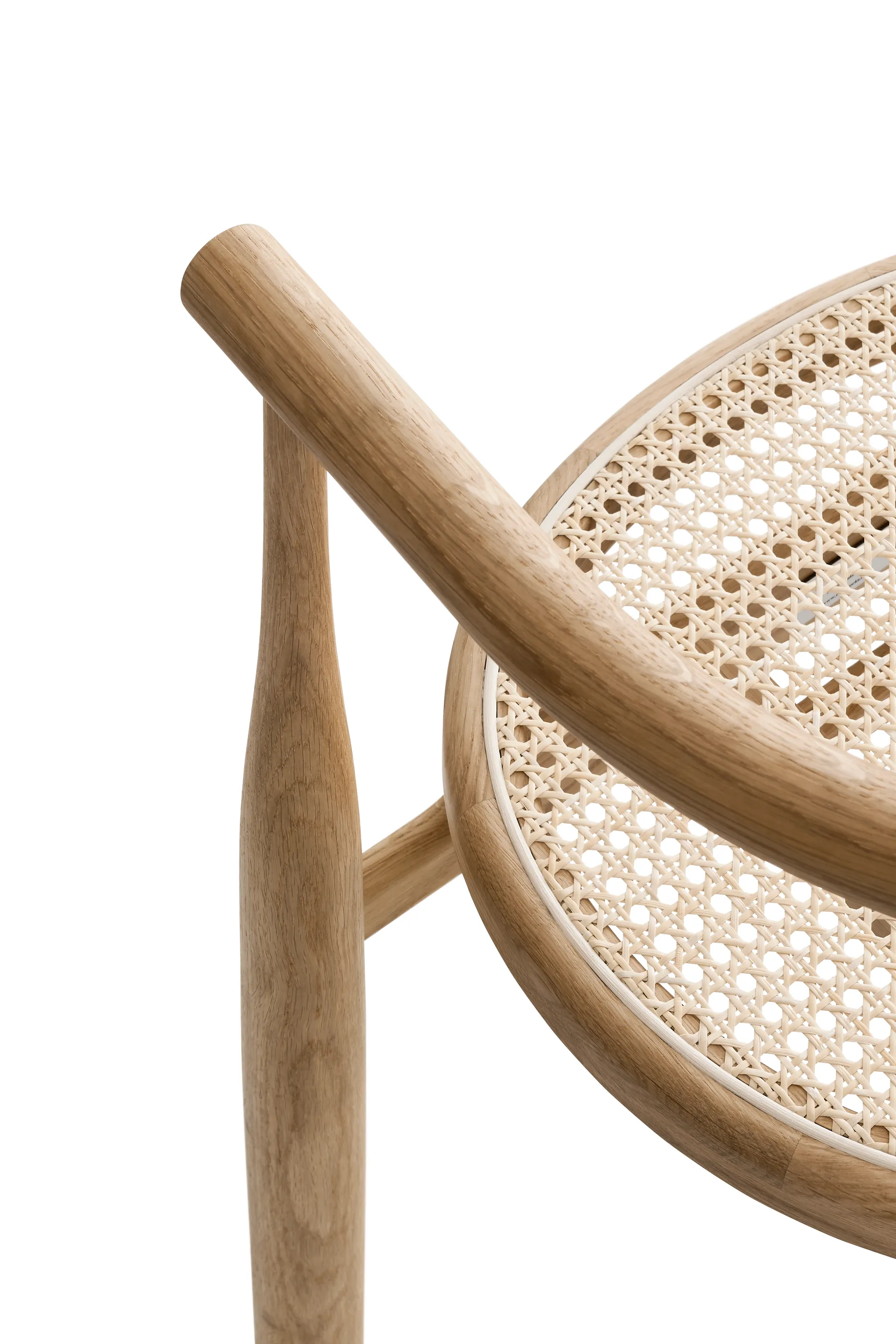 Bukowski chair, Oiled oak rattan New Works