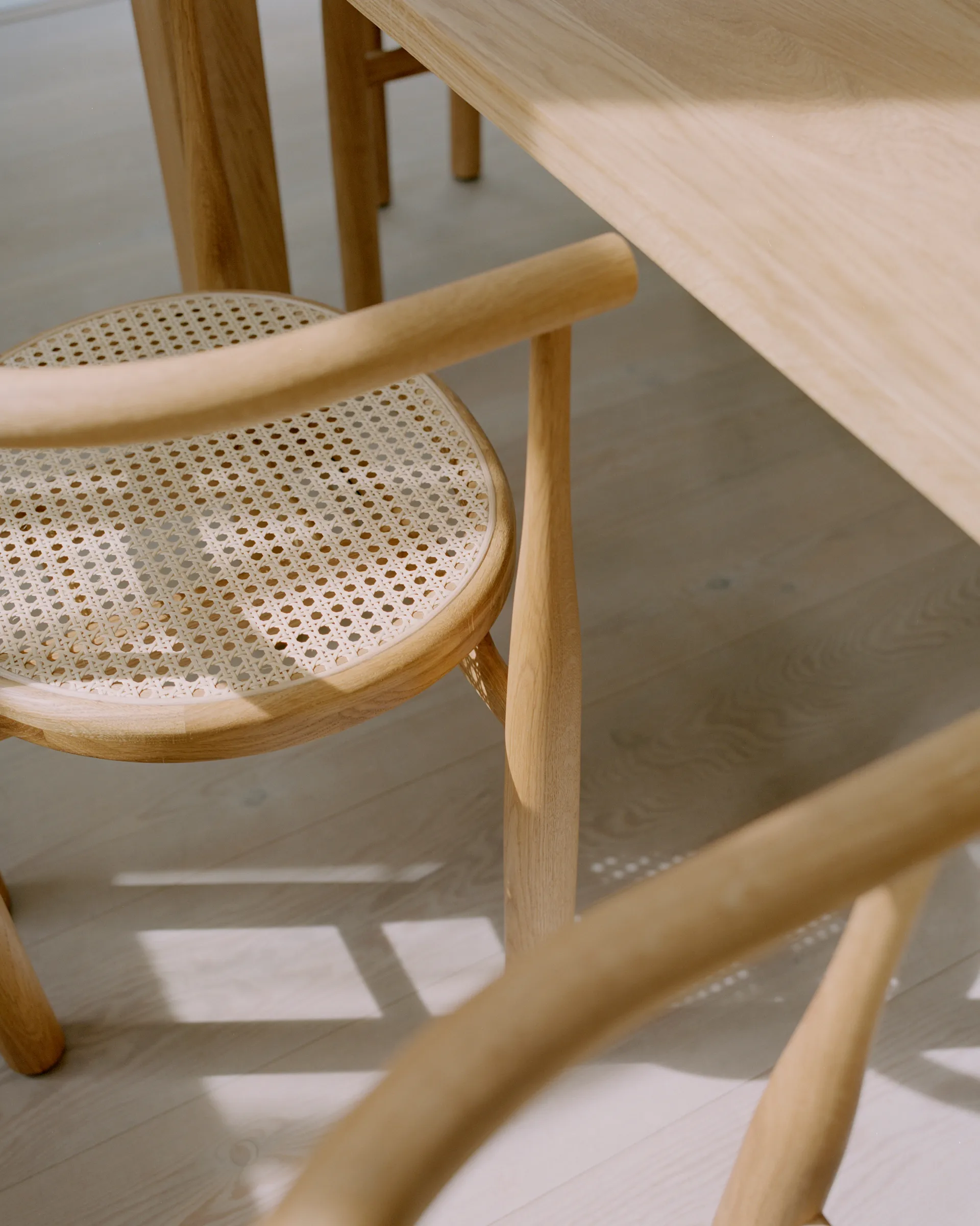 Bukowski chair, Oiled oak rattan New Works