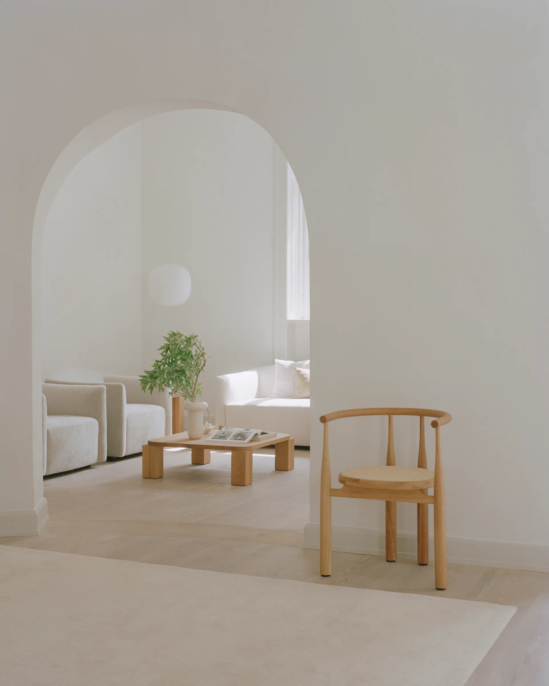 Bukowski chair, Oiled oak rattan New Works