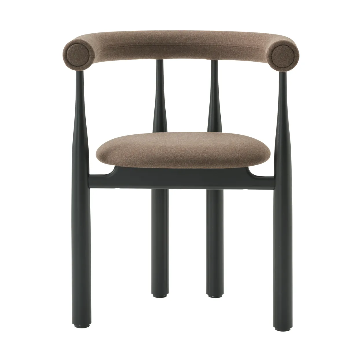 New Works Bukowski upholstered armchair Black, Wooly Plus 1008