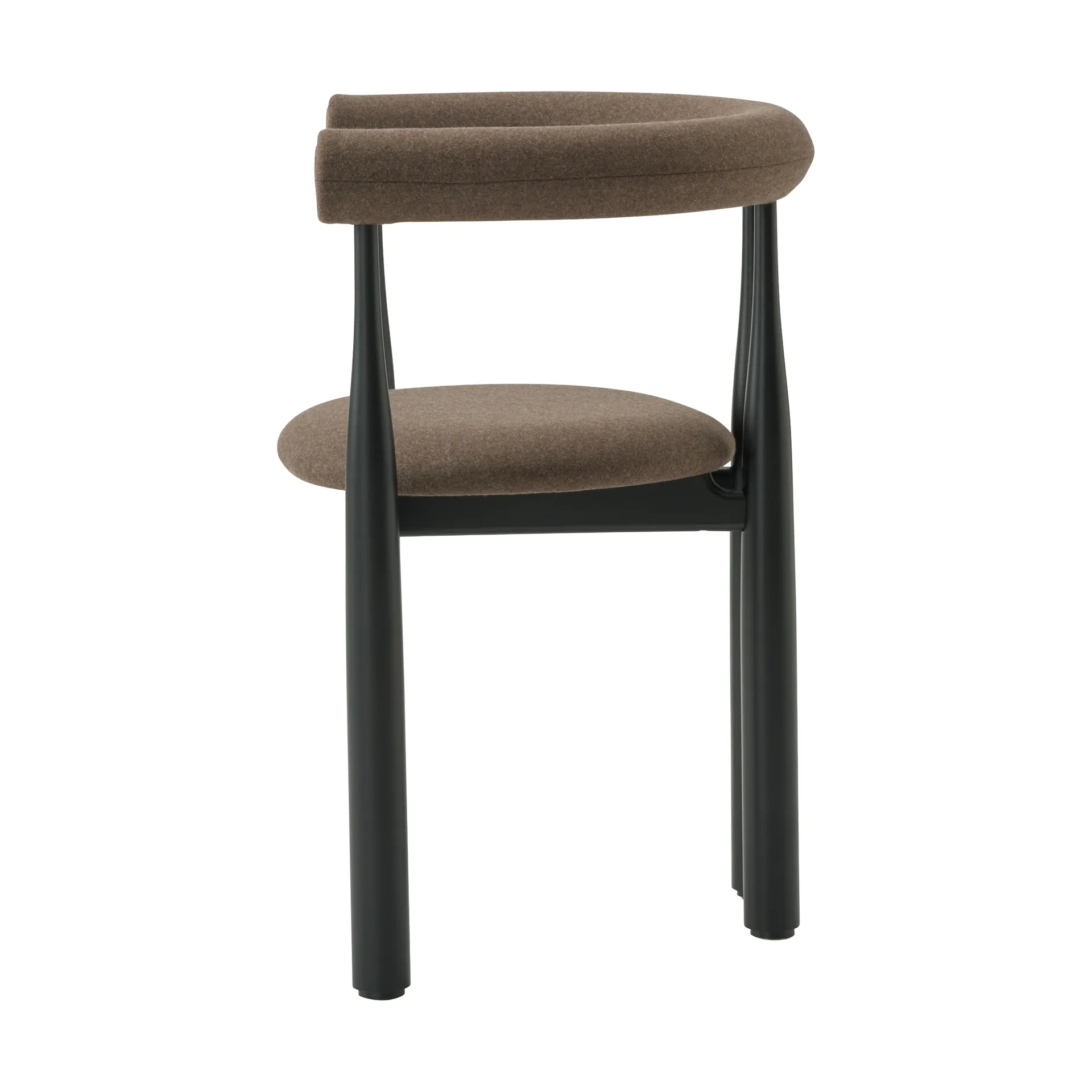 Bukowski upholstered armchair, Black, Wooly Plus 1008 New Works