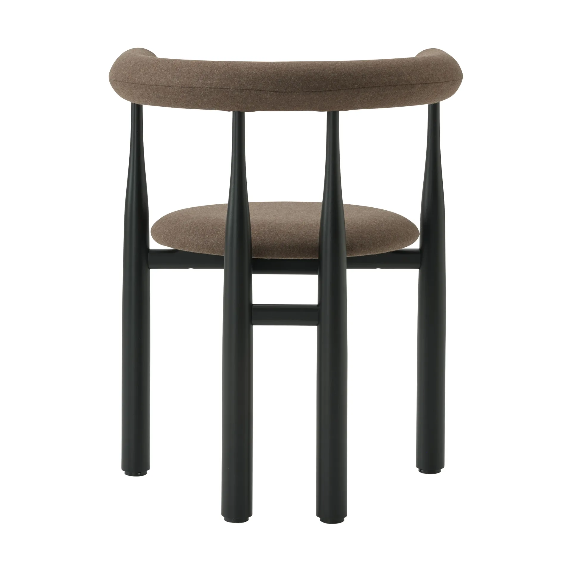 Bukowski upholstered armchair, Black, Wooly Plus 1008 New Works