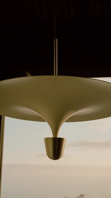 Chanterelle pendant Ø60 cm - Nickel Plated - New Works