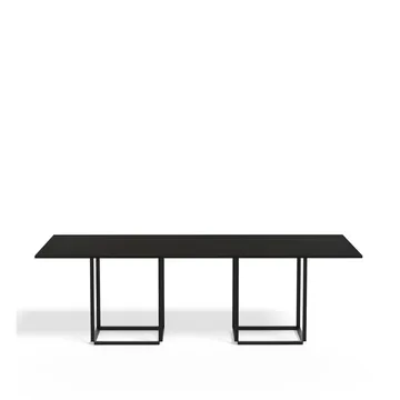 Florence rectangular dining table - Black ash. black stand - New Works