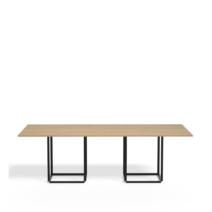 Florence rectangular dining table  - Natural oak. black stand - New Works