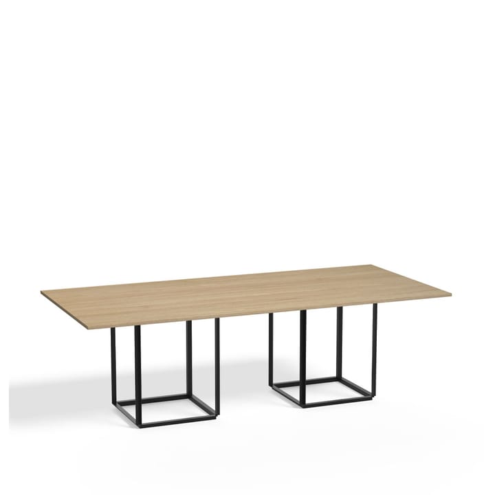Florence rectangular dining table  - Natural oak. black stand - New Works