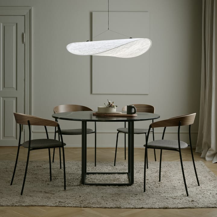 Florence round dining table - Black ash-ø120 cm-black stand - New Works