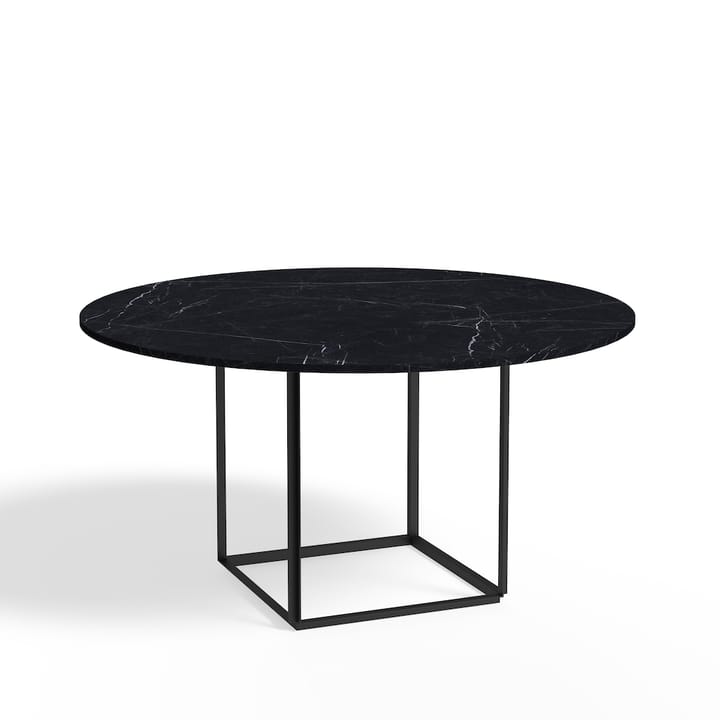 Florence round dining table - Black marquina marble. ø145 cm. black stand - New Works