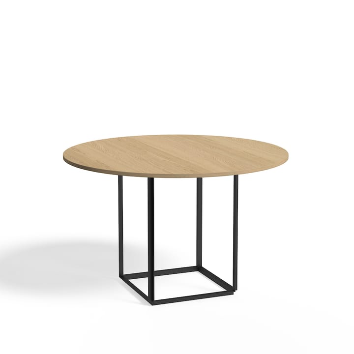 Florence round dining table - Natural oak. ø120 cm. black stand - New Works