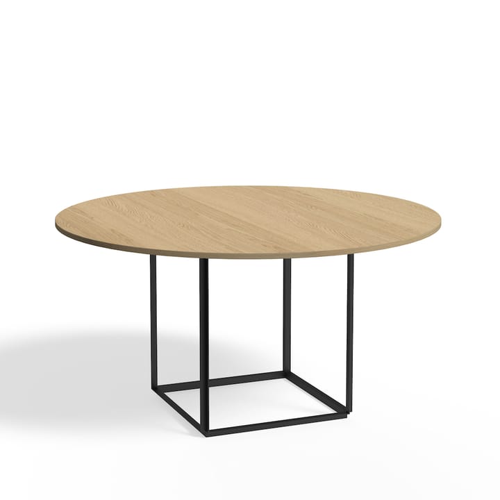 Florence round dining table - Natural oak. ø145 cm. black stand - New Works