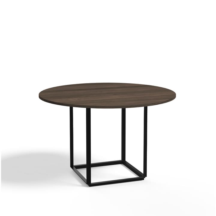 Florence round dining table - Walnut. ø120 cm. black stand - New Works