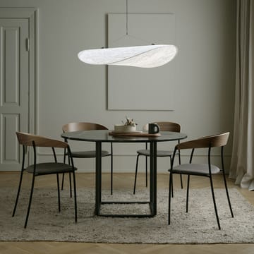Florence round dining table - White viola marble. ø120 cm. white stand - New Works