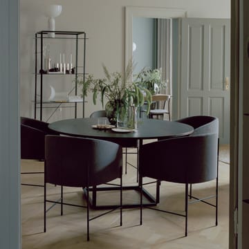 Florence round dining table - White viola marble. ø120 cm. white stand - New Works