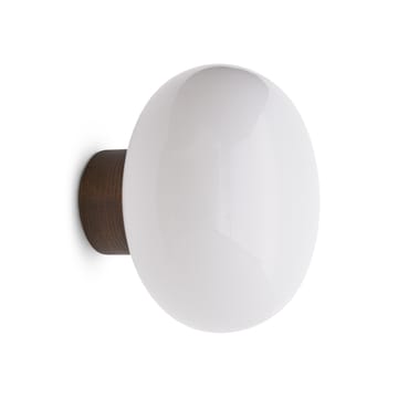 Karl-Johan wall lamp - Smoked oak-white opal glass - New Works