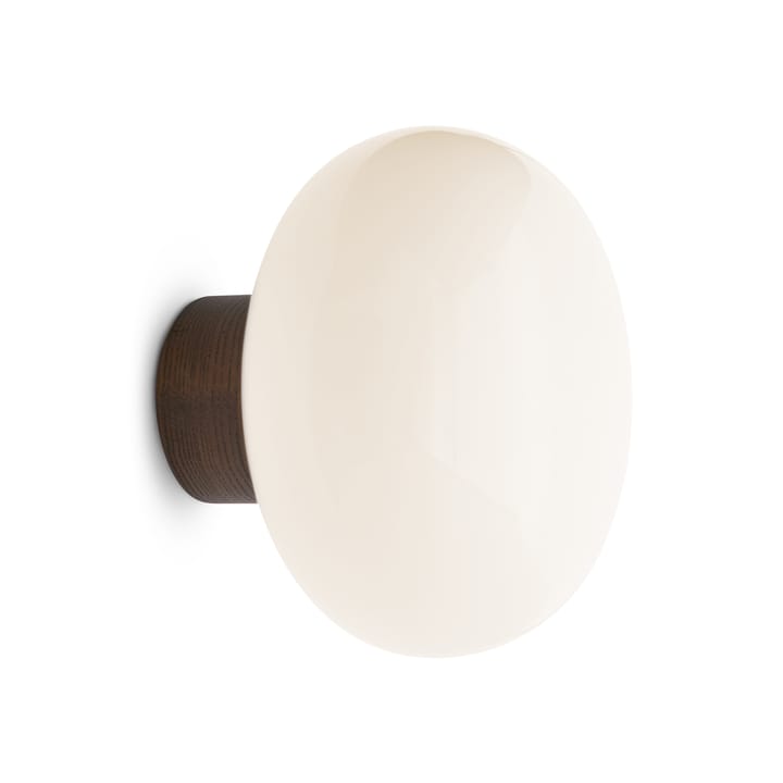 Karl-Johan wall lamp - Smoked oak-white opal glass - New Works