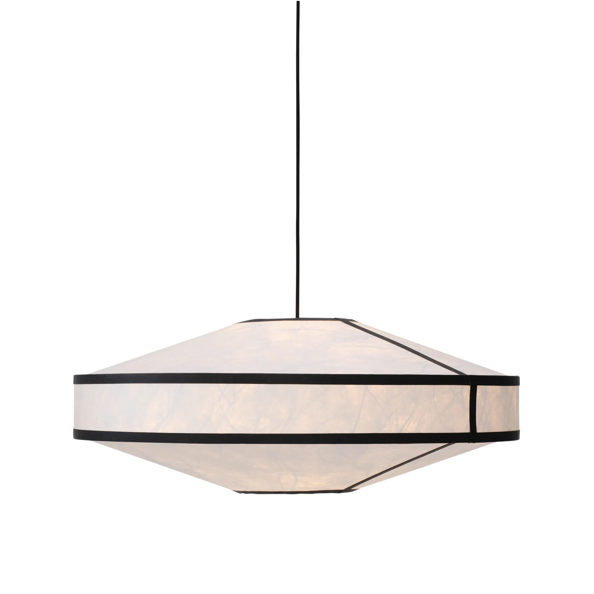 Kite pendant lamp Ø75 cm, White-black New Works