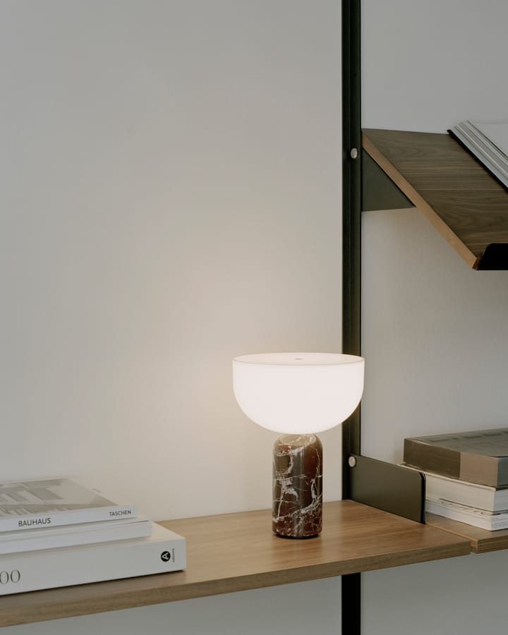 Kizu portable table lamp - Rosso Levanto - New Works