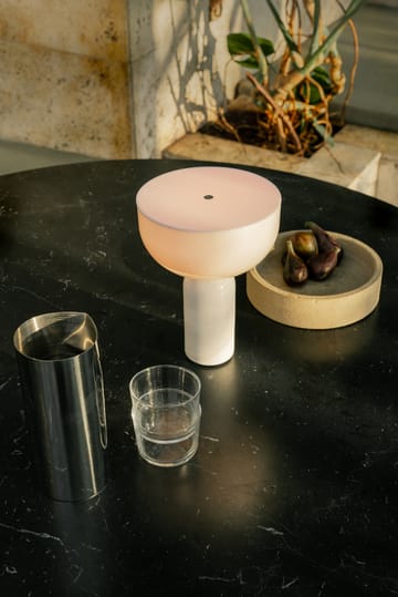 Kizu portable table lamp - White marble - New Works