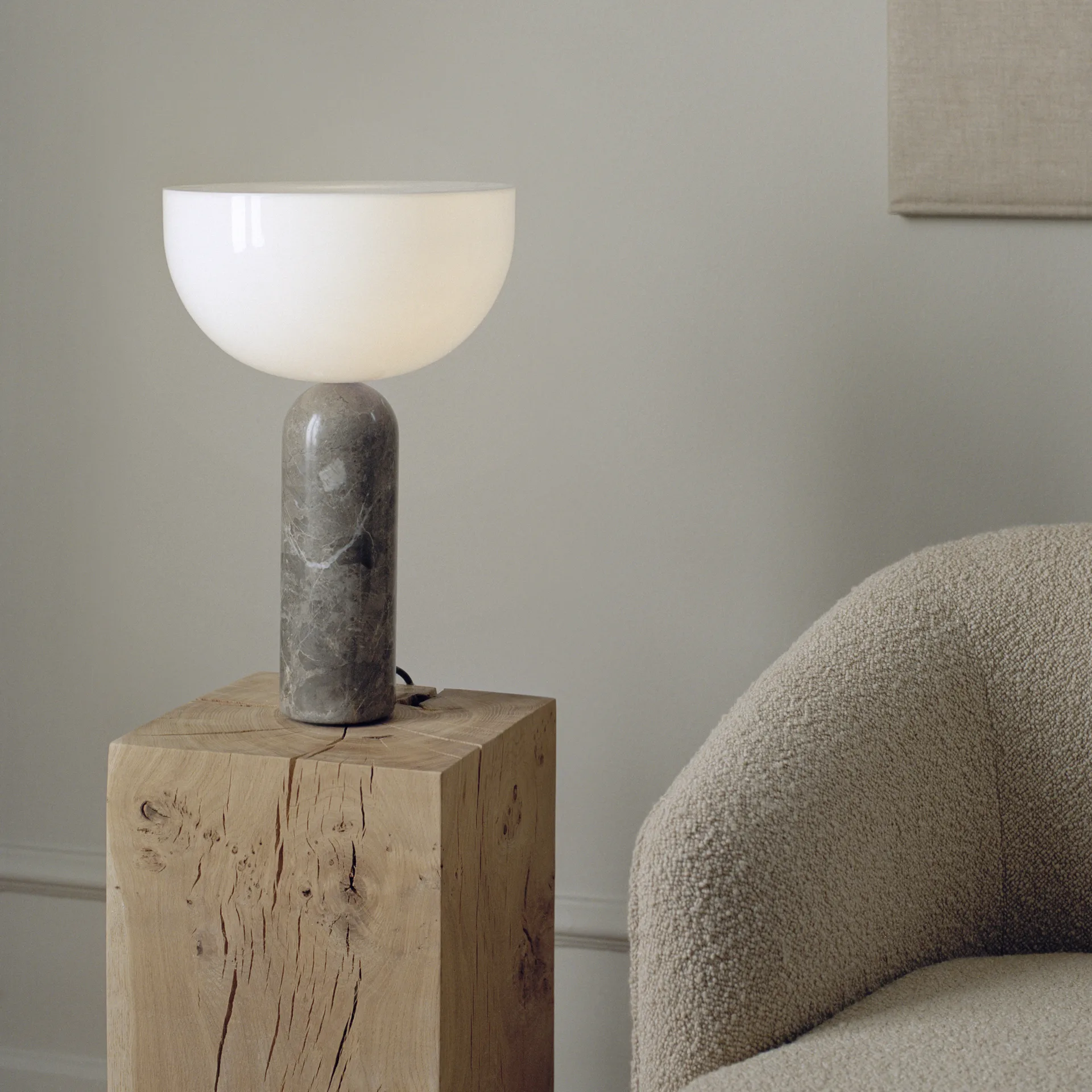 Kizu table lamp large, Gris du marais New Works
