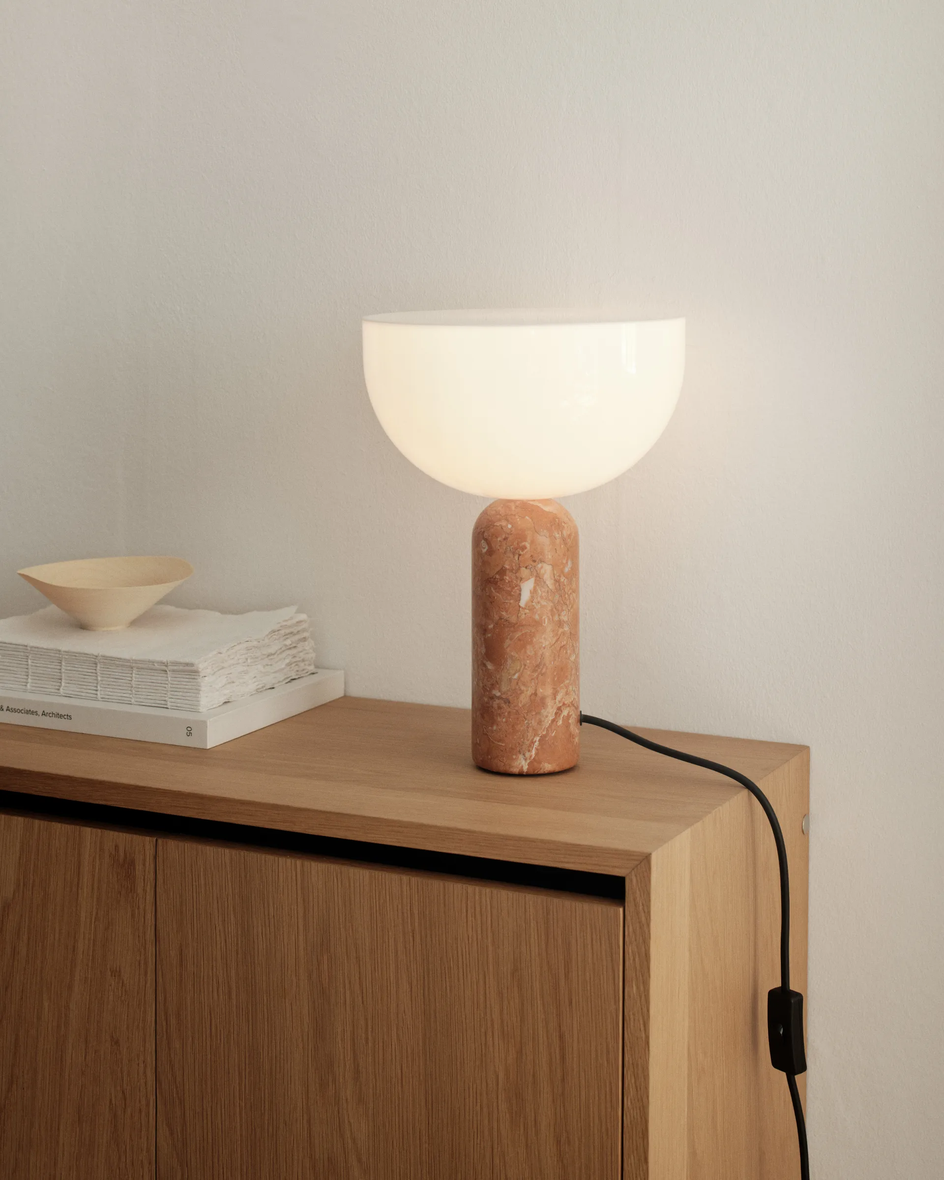 Kizu table lamp small, Breccia Pernice New Works
