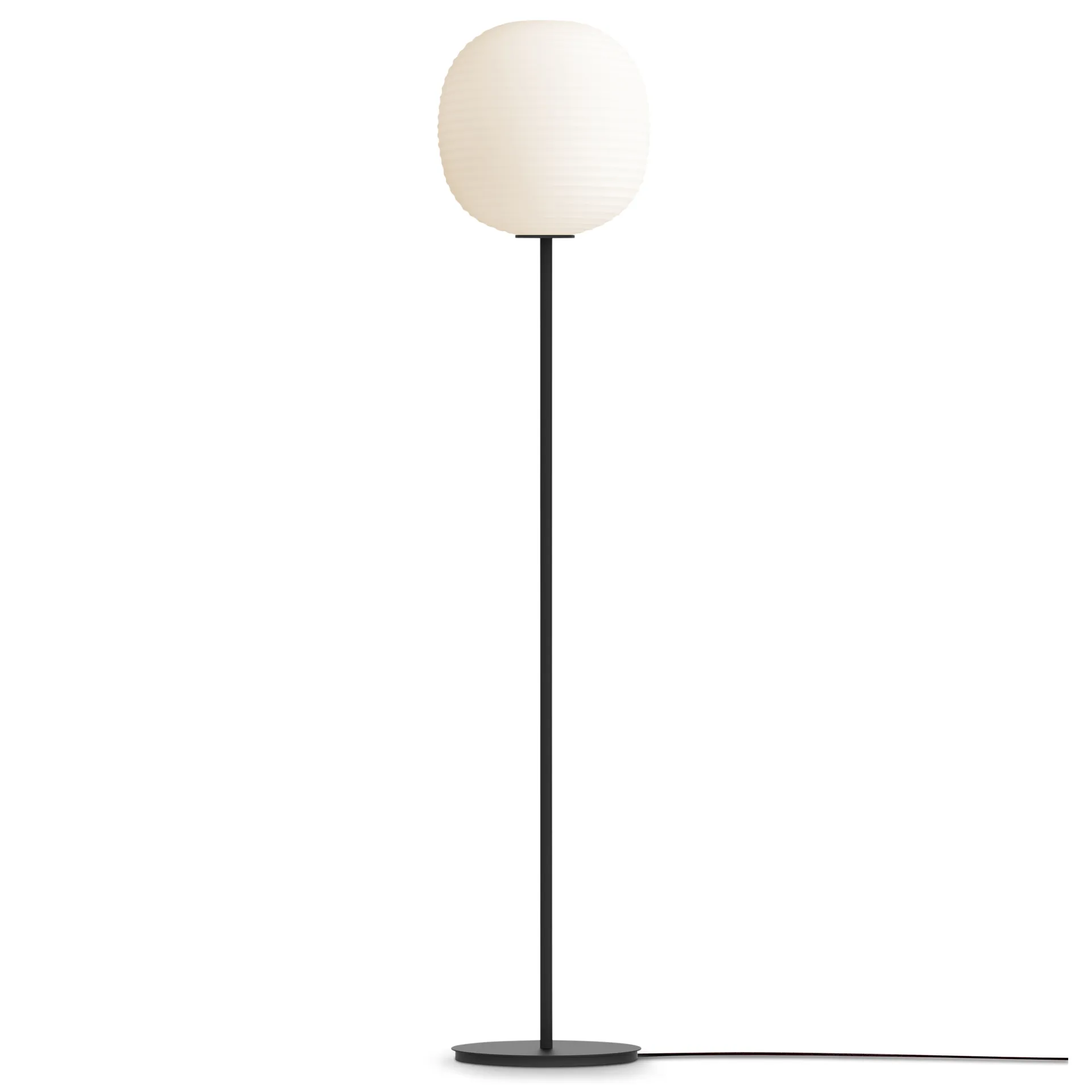 Lantern floor lamp medium, Frosted white opal glass New Works