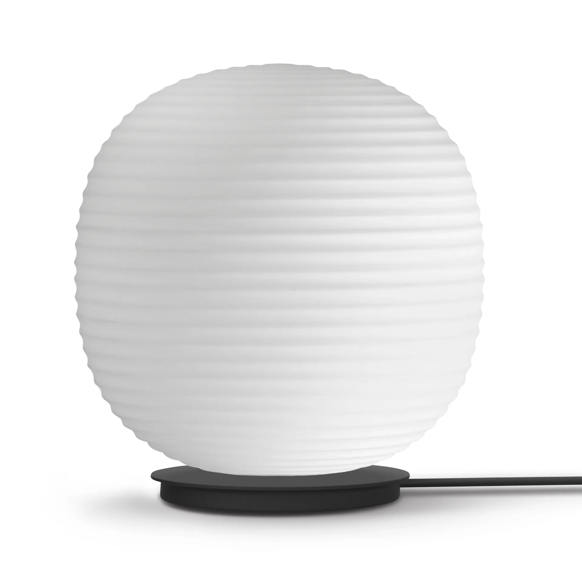 Lantern Globe floor lamp large, Frosted white opal glass New Works