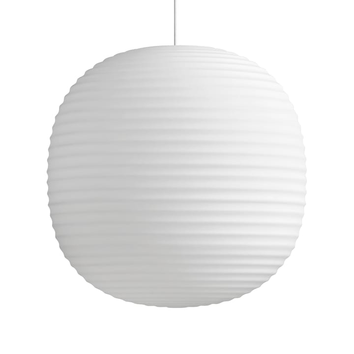 Lantern pendant lamp large - Frosted white opal glass - New Works