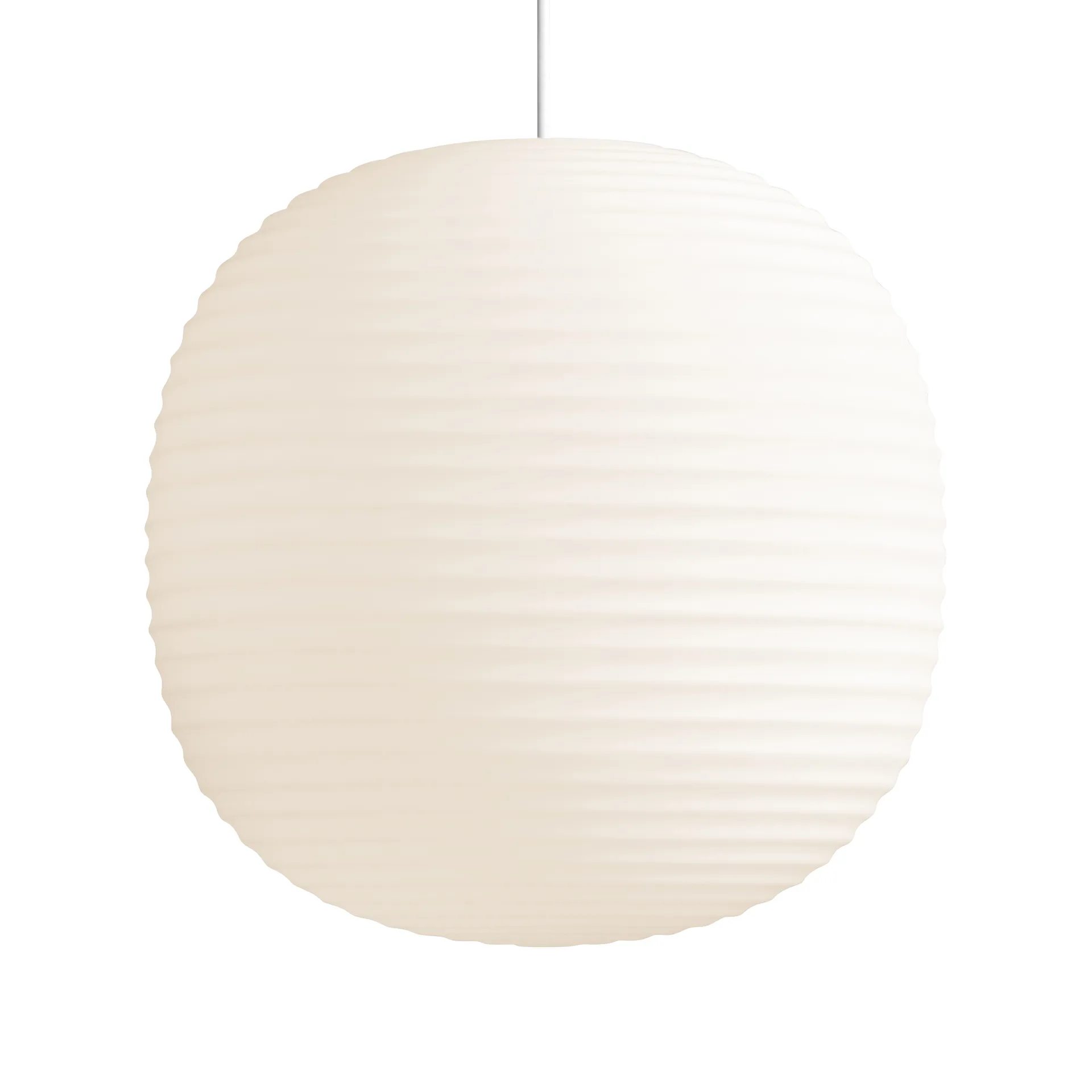 Lantern pendant lamp large, Frosted white opal glass New Works