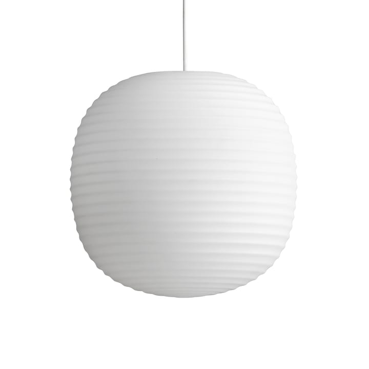 Lantern pendant lamp medium - Frosted white opal glass - New Works