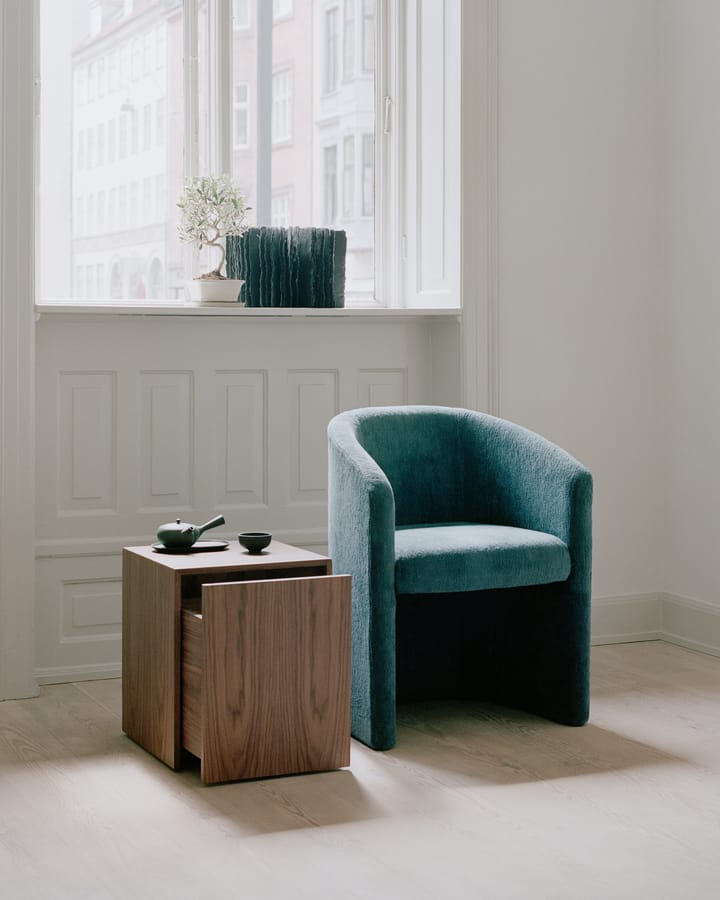 Mass side table with drawer - Walnut - New Works