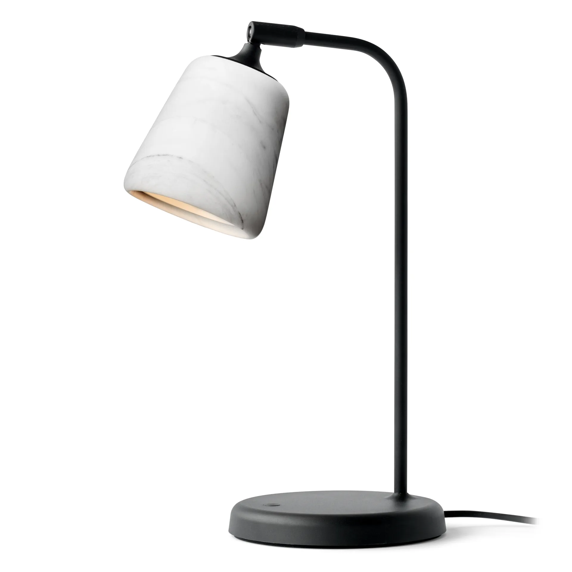 Material table lamp, White marble New Works