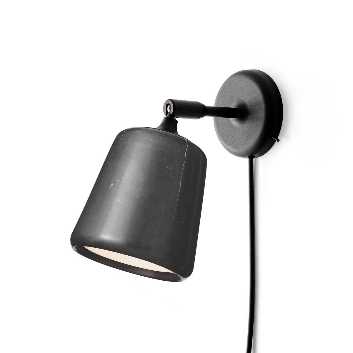New Works Material wall lamp Black marble | Scandinavian Design | Wall lights | Black