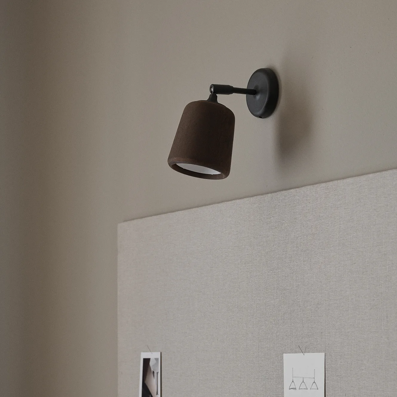 Material wall lamp, Smoked oak New Works