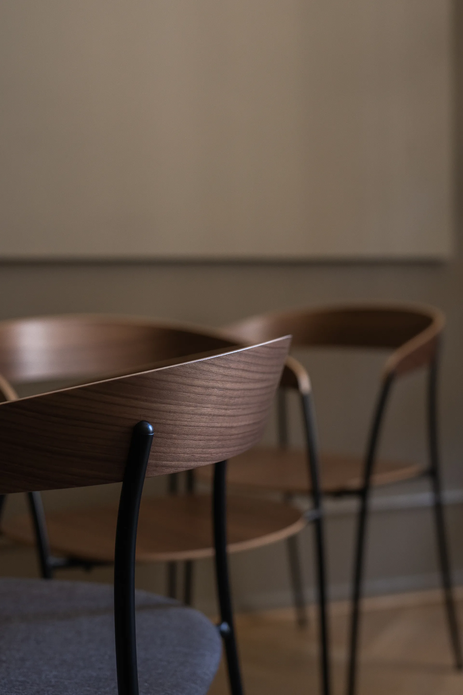 Missing armchair, Walnut New Works