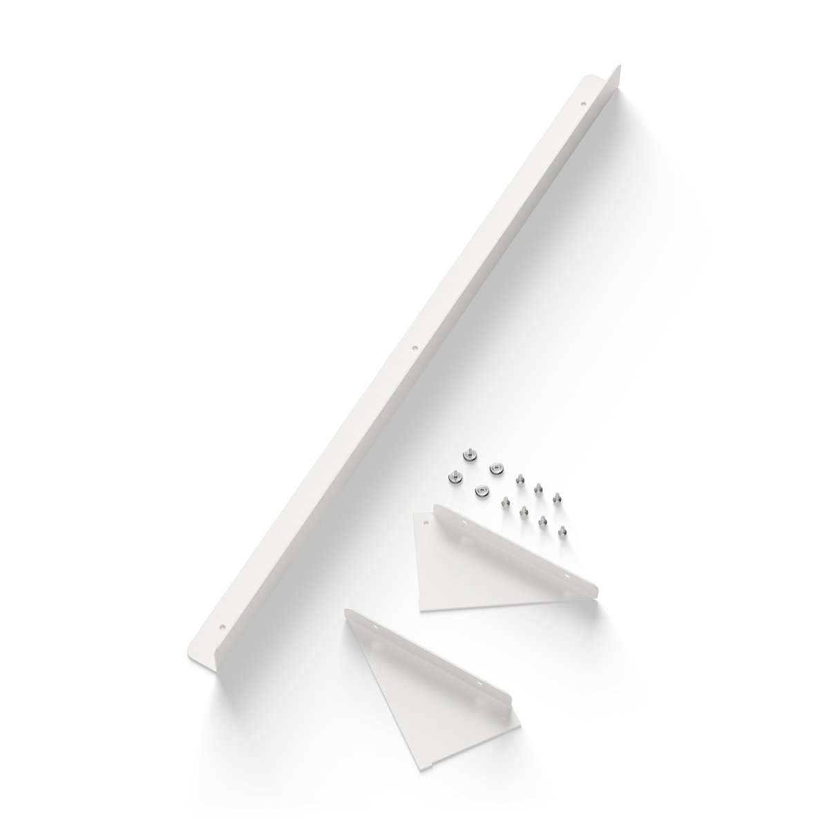 New Works console magazine shelf 3 parts White | Scandinavian Design | Shelves & shelving systems | White