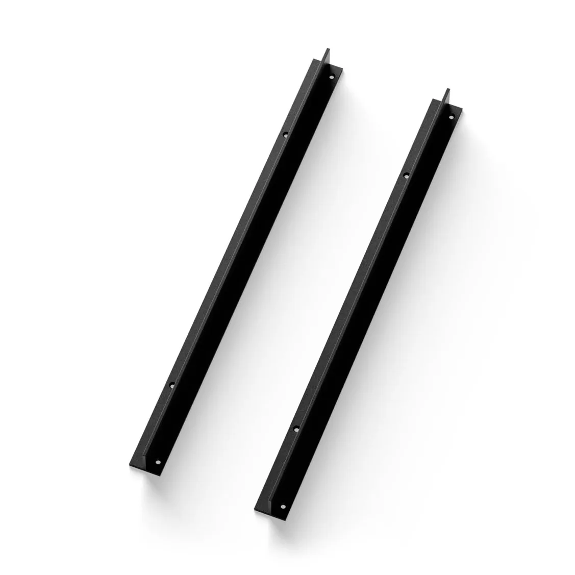 New Works wall rail 45 cm 2-pack Black | Scandinavian Design | Shelves & shelving systems | Black
