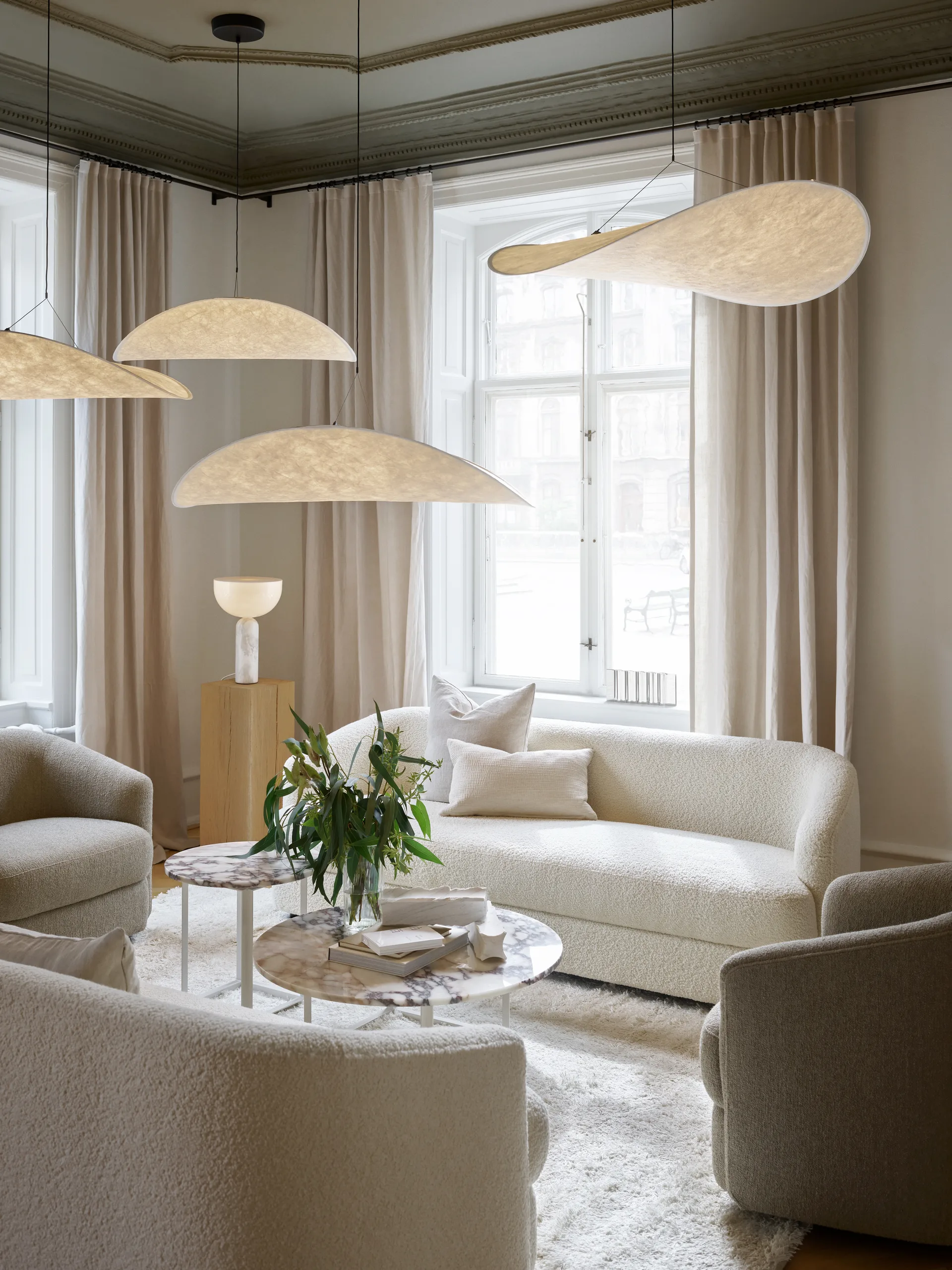 Tense Pendant, White, Ø90 New Works