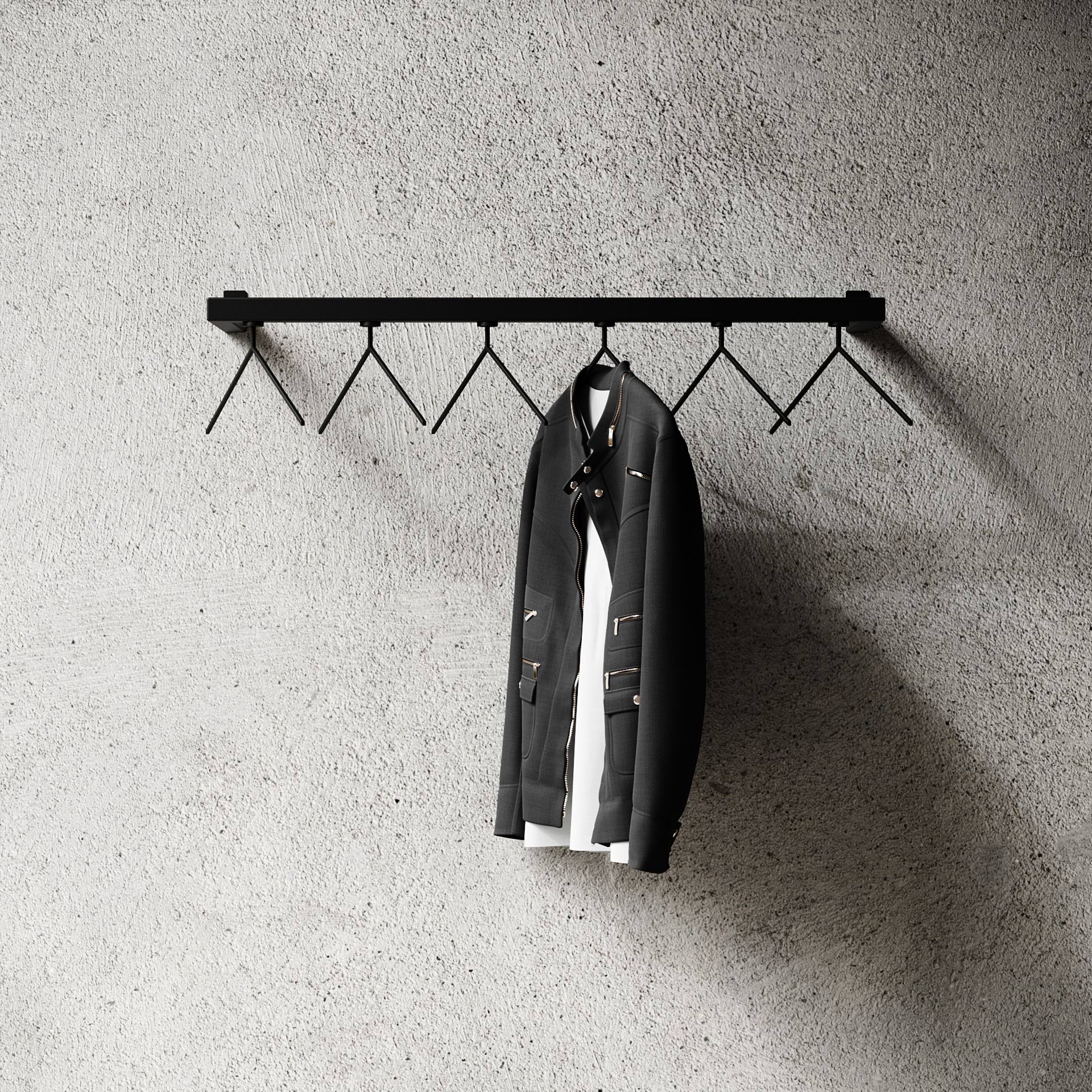 Nichba HangSys clothes hanger, Black, 100 cm Nichba