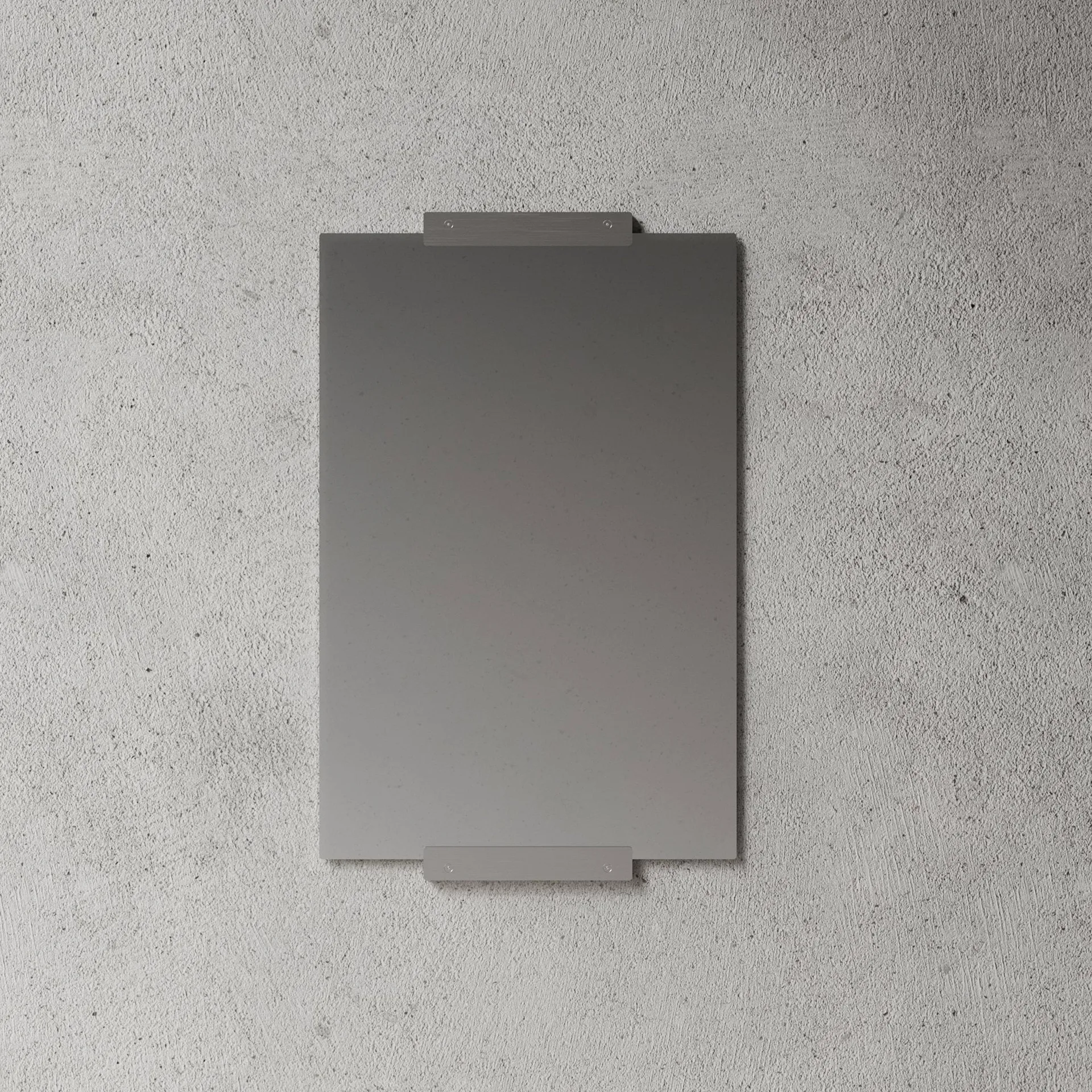 Nichba wall mirror, Brushed stainless steel, 70x50 cm Nichba