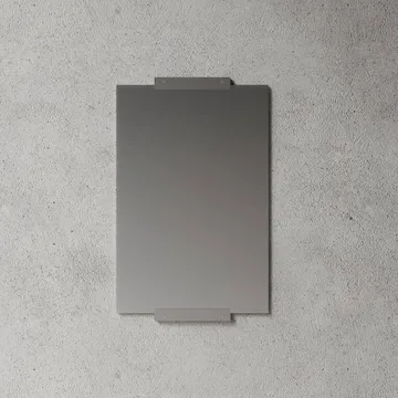 Nichba wall mirror - Brushed stainless steel, 70x50 cm - Nichba