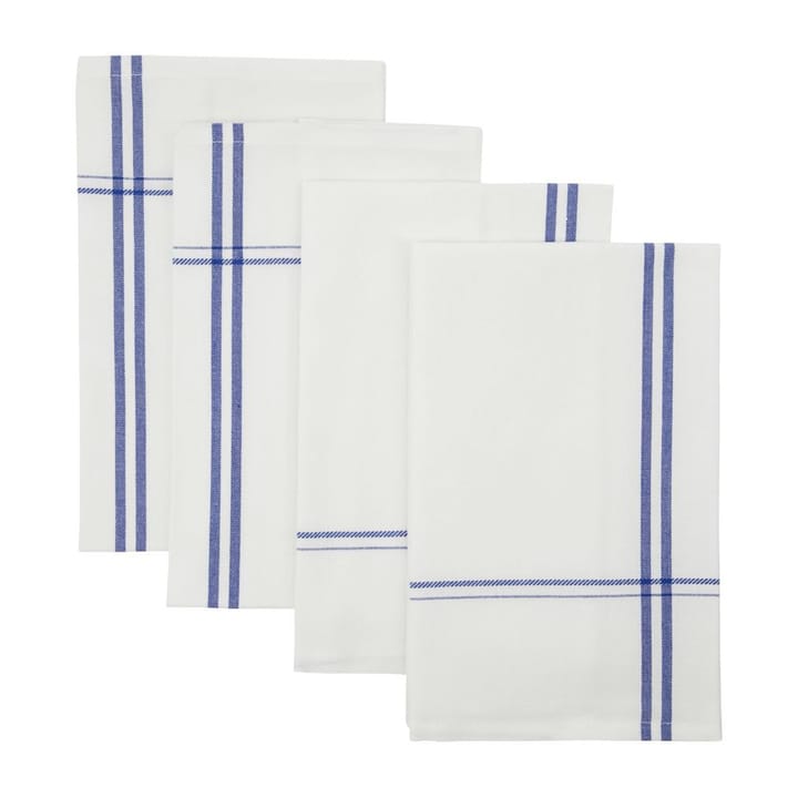 Amow fabric napkin 32x52 cm 4-pack - White-blue - Nicolas Vahé