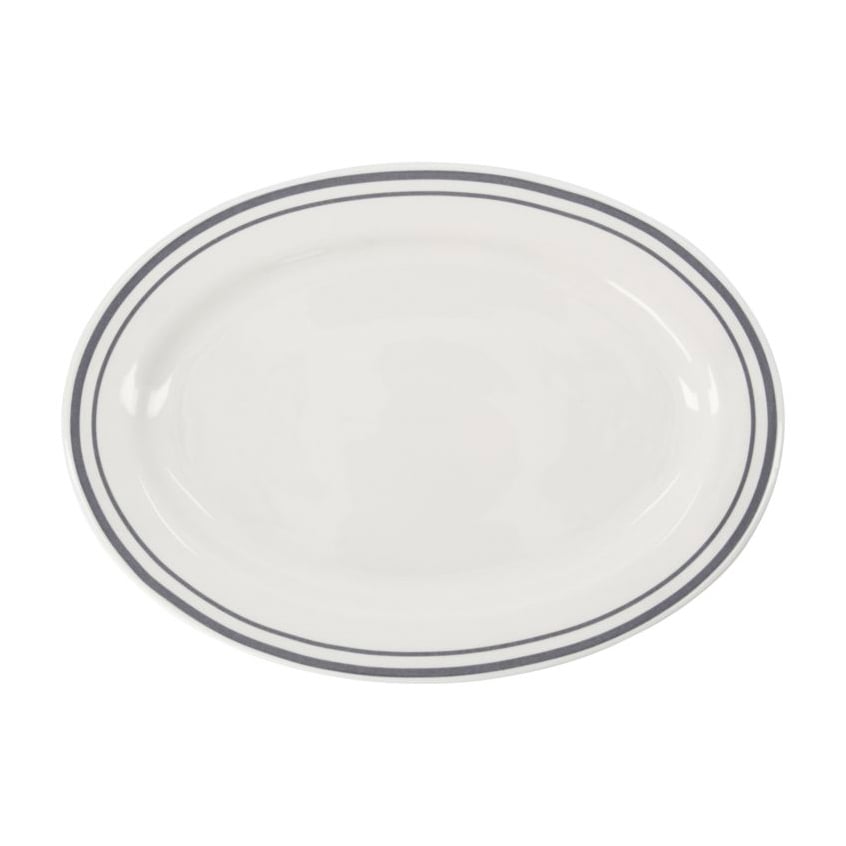 Nicolas Vahé Bistro serving plate 22x29 cm grey | Scandinavian Design | Serving platters & dishes | White